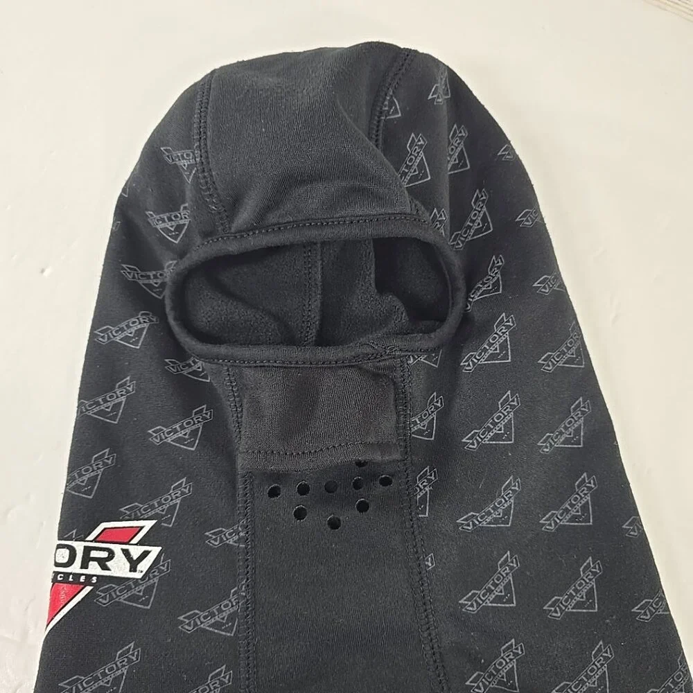VICTORY MOTORCYCLE BLACK BALACLAVA FACE MASK LOGO ACCENT *DISCONTINUED* *VGC*...